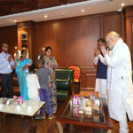 Chhattisgarh: Amit Shah meets family of police officer killed in…