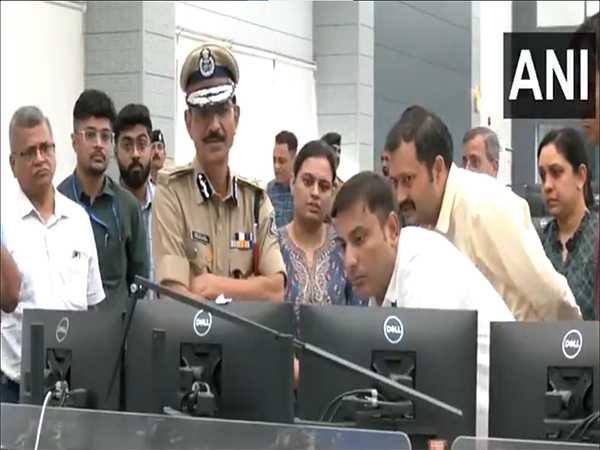 Ahmedabad Police Commissioner GS Malik in command and control room (Photo: ANI) Ahmedabad Police Commissioner GS Malik in command and control room (Photo: ANI)