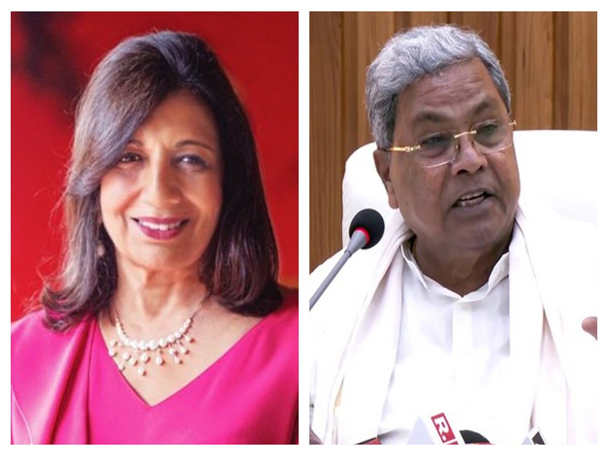 Kiran Mazumdar Shaw and CM Siddaramaiah. (Photo/ANI) Kiran Mazumdar Shaw and CM Siddaramaiah. (Photo/ANI)