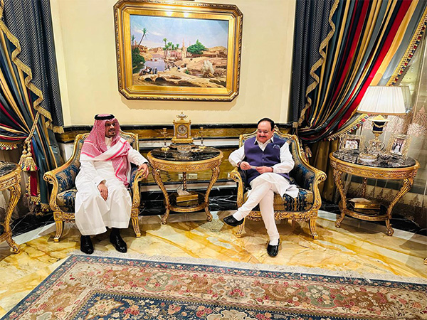JP Nadda meets Saudi-India Business Council Chief (Photo/X@JPNadda) JP Nadda meets Saudi-India Business Council Chief (Photo/X@JPNadda)