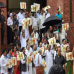 INDIA bloc continues protest against Bihar SIR; display posters with…