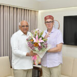 J-K CM Abdullah pays courtesy visit to Gujarat CM Bhupendra…