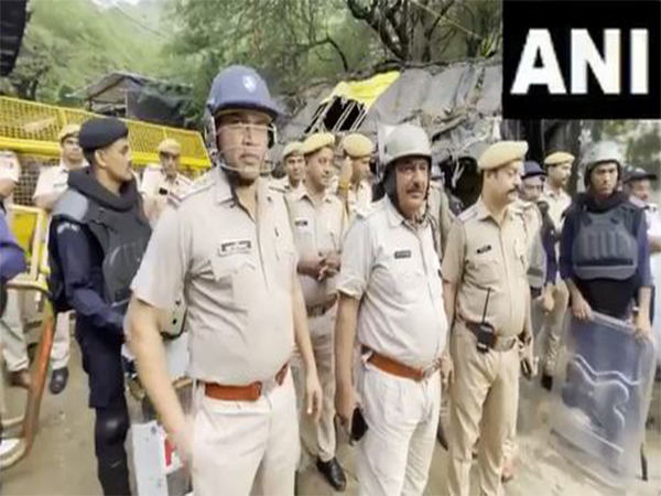 Heavy security in Ajmer’s Taragarh as Forest dept prepares for demolition drive (Photo/ANI) Heavy security in Ajmer’s Taragarh as Forest dept prepares for demolition drive (Photo/ANI)