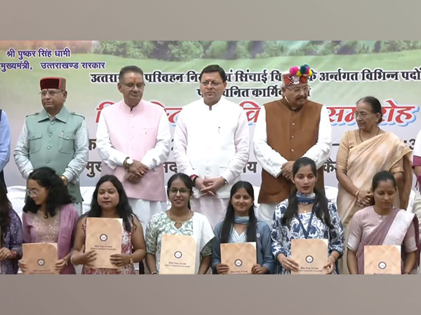 Uttarakhand CM Dhami distributes appointment letters to selected candidates under Irrigation dept and Transport Corporation (Photo/ANI) Uttarakhand CM Dhami distributes appointment letters to selected candidates under Irrigation dept and Transport Corporation (Photo/ANI)