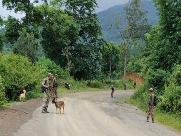Area Domination & Patrolling Conducted by Manipur Police & Central Forces on Monday (Photo/ANI) Area Domination & Patrolling Conducted by Manipur Police & Central Forces on Monday (Photo/ANI)