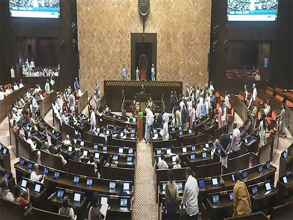 A visual from Rajya Sabha proceedings (Photo: Sansad TV) A visual from Rajya Sabha proceedings (Photo: Sansad TV)