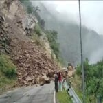 Heavy rainfall causes road damage on NH-34 in Uttarakhand