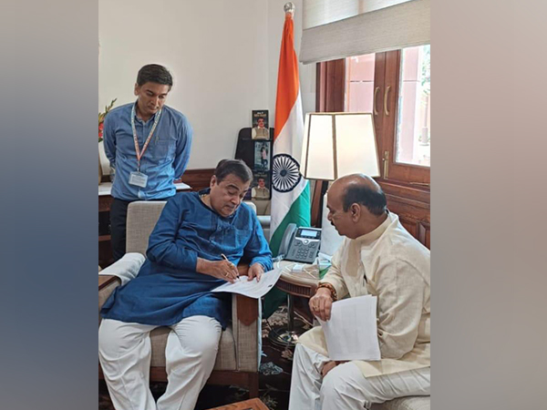 Union Minister Nitin Gadkari meets former Karnataka CM Bommai (Photo/ANI) Union Minister Nitin Gadkari meets former Karnataka CM Bommai (Photo/ANI)