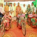 Rajasthan CM Bhajanlal Sharma distributes motorised tricycles to specially-abled girls,…