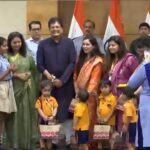Prime Minister Modi celebrates Rakhi with children at his residence
