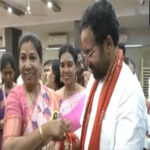 Union Minister G Kishan Reddy celebrates Raksha Bandhan in Hyderabad