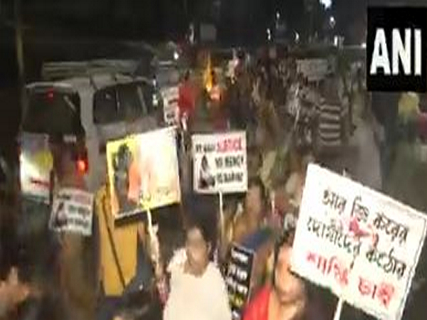 Protests erupt in Silliguri on one year of RG Kar rape and murder (Photo/ANI) Protests erupt in Silliguri on one year of RG Kar rape and murder (Photo/ANI)