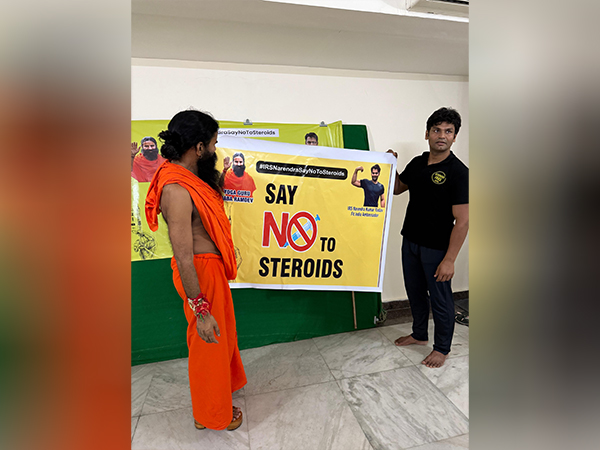 Narendra Yadav, IRS & Baba Ramdev during a campaign against steroids on Raksha Bandhan (Photo/ANI) Narendra Yadav, IRS & Baba Ramdev during a campaign against steroids on Raksha Bandhan (Photo/ANI)