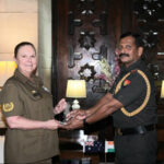 Indian Subedar Major, Australian Regimental Sergeant Major discuss junior leadership,…