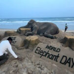“Save our habitat”: Sudarsan Pattnaik creates 12-foot long elephant sculpture…