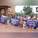 Bengali language row: TMC MPs protest at Parliament premises