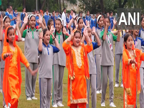 School students in Udhampur rehearse for 79th Independence Day (Photo/ANI) School students in Udhampur rehearse for 79th Independence Day (Photo/ANI)