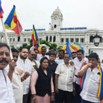 Chennai sanitation workers continue to protest against privatisation for 13th…