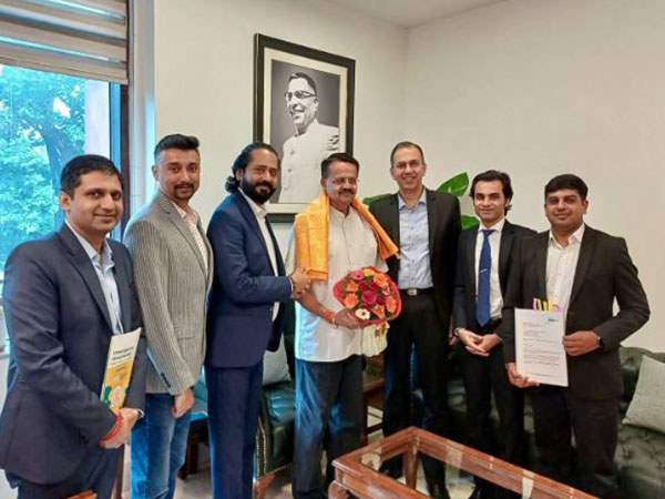 Bhartruhari Mahtab, Member of Parliamentary Standing Committee on Finance with industry representative Bhartruhari Mahtab, Member of Parliamentary Standing Committee on Finance with industry representative