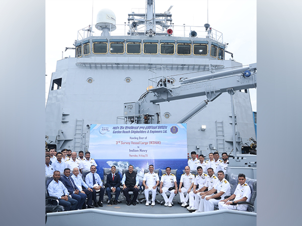 Indian Navy delivered with third Survey Vessel (Large) ship Ikshak (Photo/X:@indiannavy) Indian Navy delivered with third Survey Vessel (Large) ship Ikshak (Photo/X:@indiannavy)