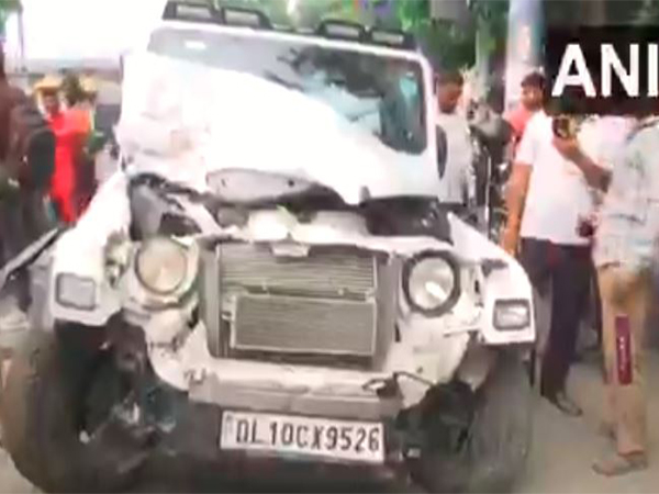 A dent on the car (Photo/ANI) A dent on the car (Photo/ANI)