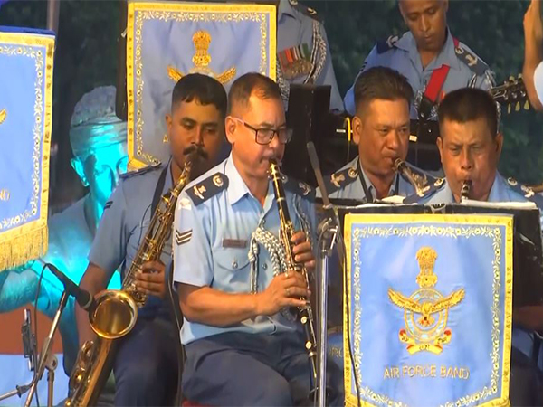 No. 7 Air Force Band performs at War Memorial, Digholi Pukhuri, Guwahati on Independence Day (Photo/ANI) No. 7 Air Force Band performs at War Memorial, Digholi Pukhuri, Guwahati on Independence Day (Photo/ANI)