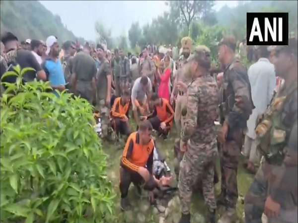 Indian army with J&K police conducts rescue operations in flash flood-hit villages of Kathua. (PhotoANI) Indian army with J&K police conducts rescue operations in flash flood-hit villages of Kathua. (PhotoANI)