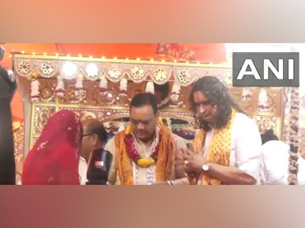 Rajasthan CM Bhajanlal Sharma offers prayers in Jaipur (Photo/ANI) Rajasthan CM Bhajanlal Sharma offers prayers in Jaipur (Photo/ANI)