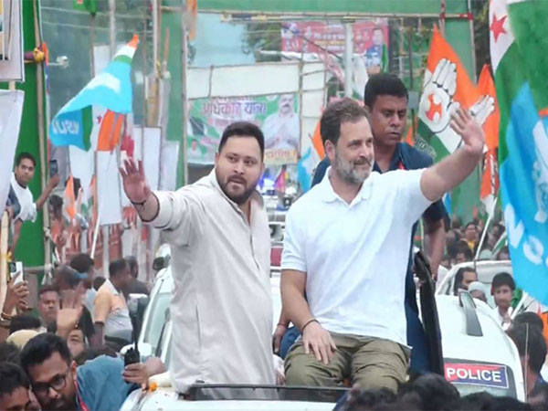 Rahul Gandhi with Tejashwi Yadav while launching 'Voter Adhikar Yatra'. (Photo/@RahulGandhi) Rahul Gandhi with Tejashwi Yadav while launching 'Voter Adhikar Yatra'. (Photo/@RahulGandhi)