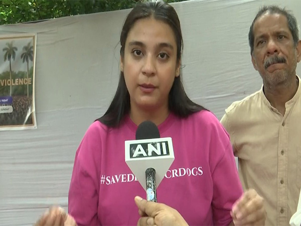 Visual of a protestor Sonali Gaba (Photo: ANI) Visual of a protestor Sonali Gaba (Photo: ANI)
