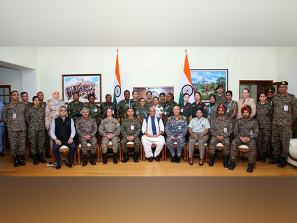 Defence Minister Rajnath Singh interacts with global women peacekeepers taking part in UN Women Military Officers Course 2025 (Photo/Ministry of Defence) Defence Minister Rajnath Singh interacts with global women peacekeepers taking part in UN Women Military Officers Course 2025 (Photo/Ministry of Defence)