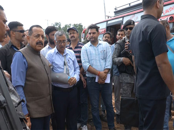 Union Minister Dr. Jitendra Singh visits flood-affected areas (Photo/ANI) Union Minister Dr. Jitendra Singh visits flood-affected areas (Photo/ANI)