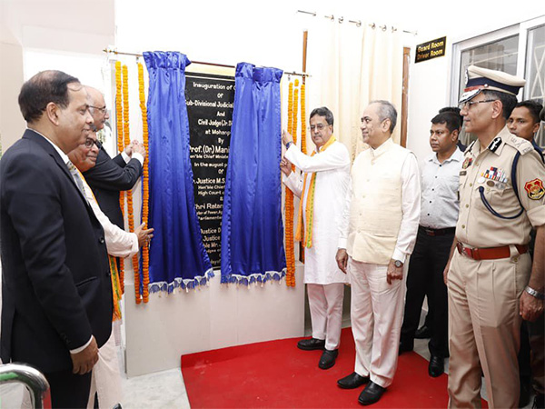 Tripura CM Manik Saha inaugurates Mohanpur Sub-Divisional Court, calls for fair and speedy justice (Photo/ANI) Tripura CM Manik Saha inaugurates Mohanpur Sub-Divisional Court, calls for fair and speedy justice (Photo/ANI)