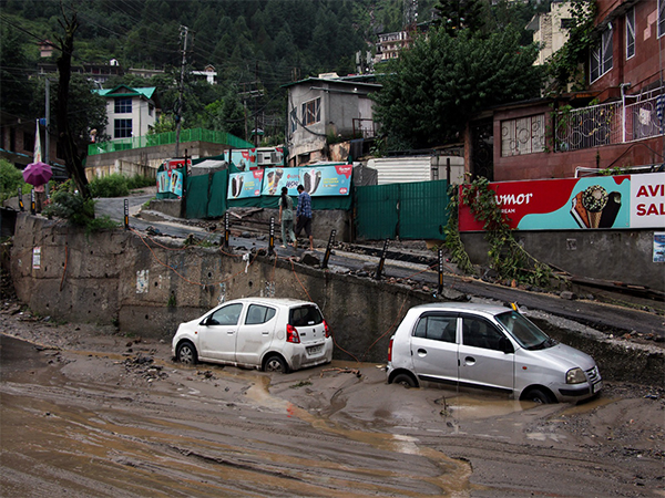Visual of disruption caused due to monsoon in HP (Photo/ANI) Visual of disruption caused due to monsoon in HP (Photo/ANI)