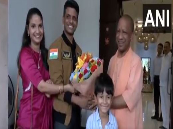 UP CM Yogi Adityanath meets Group Captain Shubanshu Shukla (Photo/ANI) UP CM Yogi Adityanath meets Group Captain Shubanshu Shukla (Photo/ANI)