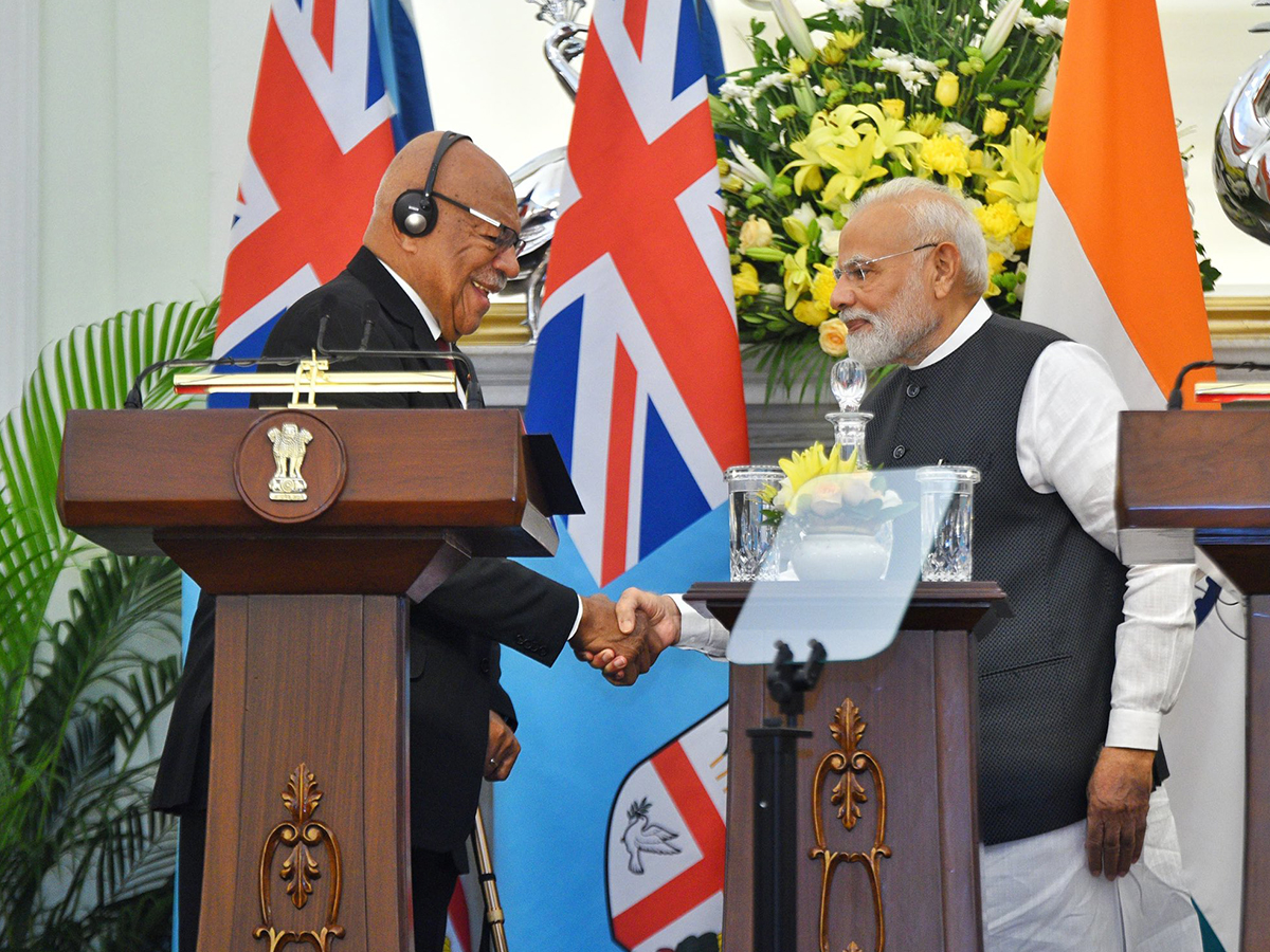 Prime Minister Narendra Modi with Fiji Prime Minister Sitiveni Ligamamada Rabuka (Photo/X@MEAIndia) Prime Minister Narendra Modi with Fiji Prime Minister Sitiveni Ligamamada Rabuka (Photo/X@MEAIndia)