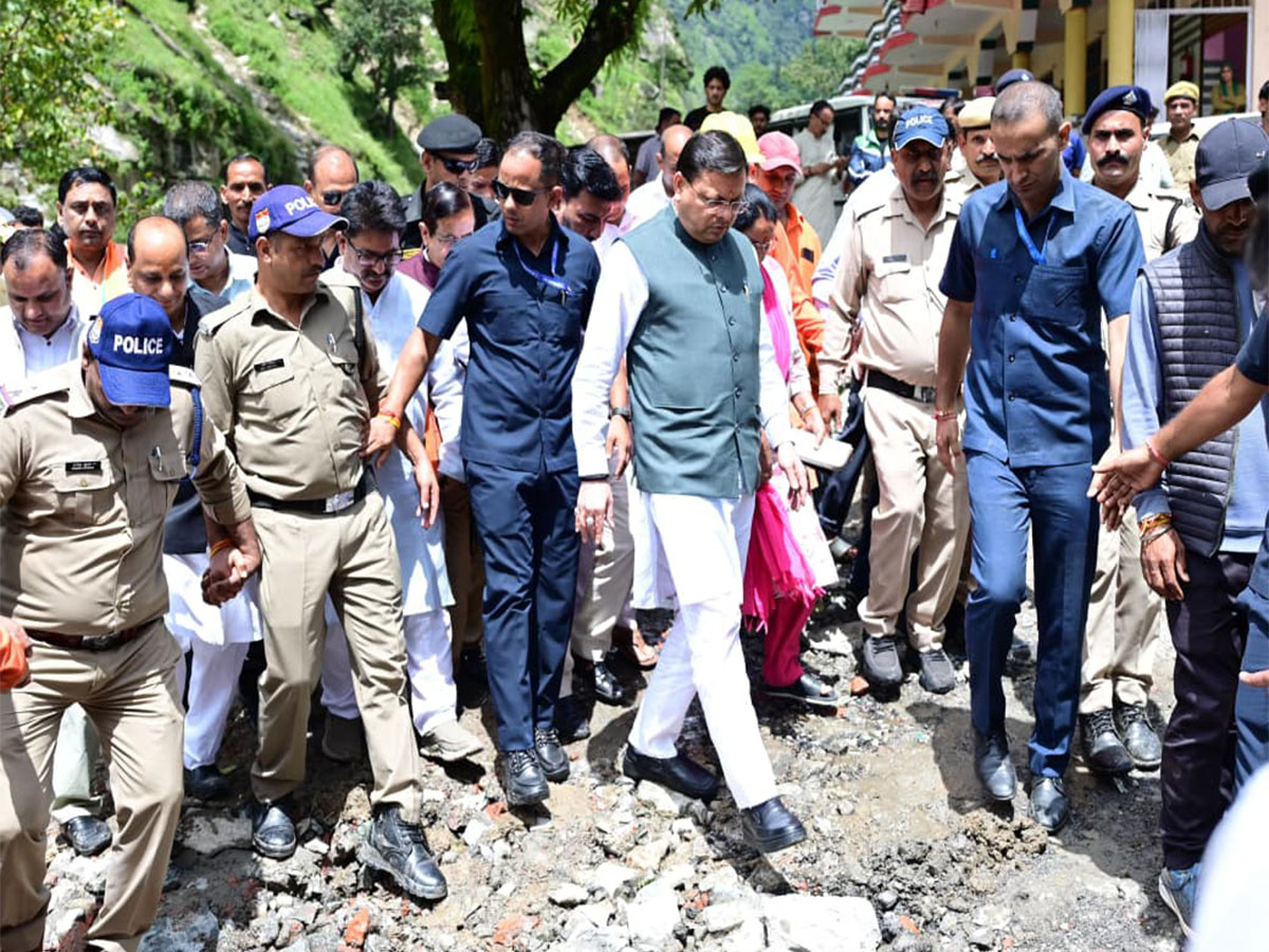 Uttarakhand Chief Minister Pushkar Singh Dhami inspects disaster affected area in Uttarkashi (Photo/CMO) Uttarakhand Chief Minister Pushkar Singh Dhami inspects disaster affected area in Uttarkashi (Photo/CMO)