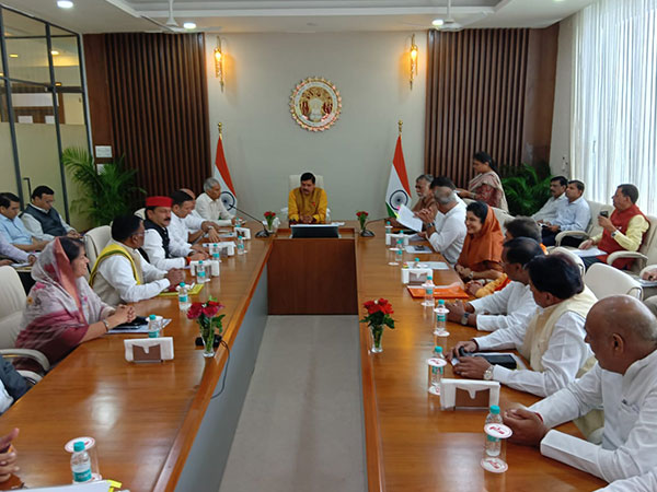 All-party meeting held under the chairmanship of CM Mohan Yadav at CM House (Photo/ANI) All-party meeting held under the chairmanship of CM Mohan Yadav at CM House (Photo/ANI)