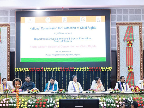 Tripura Chief Minister Manik Saha at North Eastern Regional Convention on Child Rights (Photo/ANI) Tripura Chief Minister Manik Saha at North Eastern Regional Convention on Child Rights (Photo/ANI)