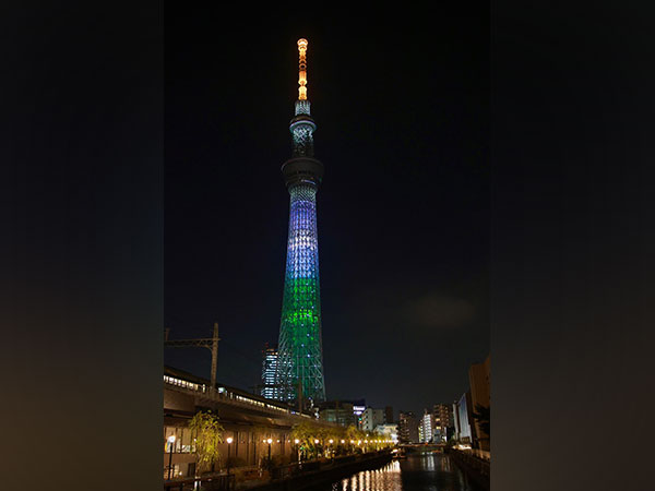 Tokyo Sky Tree lit up in Indian flag colours (Image: X/@@MEAIndia) Tokyo Sky Tree lit up in Indian flag colours (Image: X/@@MEAIndia)