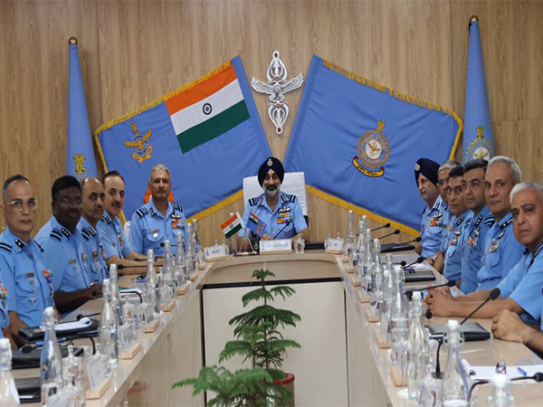 Air Chief Marshal Aman Preet Singh at the Commanders' Conference (Photo/ANI) Air Chief Marshal Aman Preet Singh at the Commanders' Conference (Photo/ANI)