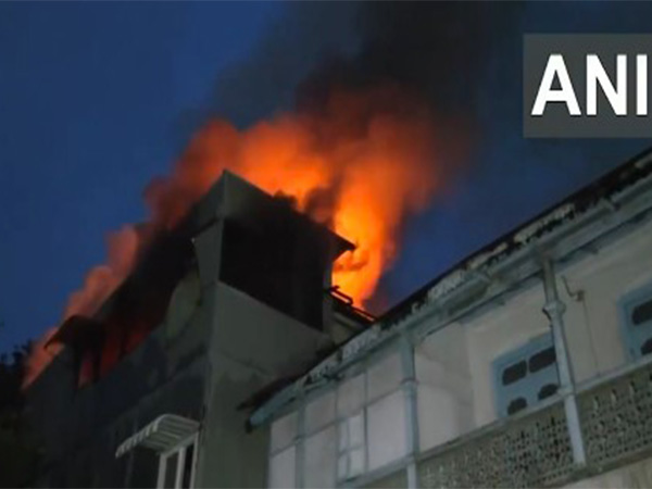 A fire broke out in a building on Indore's MG Road (Photo/ANI) A fire broke out in a building on Indore's MG Road (Photo/ANI)