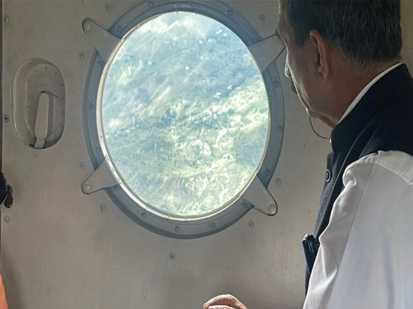 Himachal CM Sukhvinder Singh Sukhu conducts aerial survey of disaster-affected areas of Chamba and Kangra districts (Photo/ANI) Himachal CM Sukhvinder Singh Sukhu conducts aerial survey of disaster-affected areas of Chamba and Kangra districts (Photo/ANI)