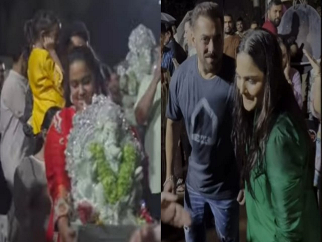 Salman Khan, and family bid bappa goodbye (Photo/instagram/@beingsalmankhan) Salman Khan, and family bid bappa goodbye (Photo/instagram/@beingsalmankhan)