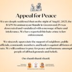 US lawmakers, India’s Consulate in Chicago condemn desecration of BAPS…