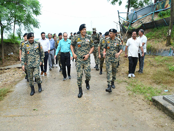 DG BSF Daljit Singh Chawdhary visits flood-affected areas of Samba along Jammu IB (Photo/X/@bsf_jammu) DG BSF Daljit Singh Chawdhary visits flood-affected areas of Samba along Jammu IB (Photo/X/@bsf_jammu)