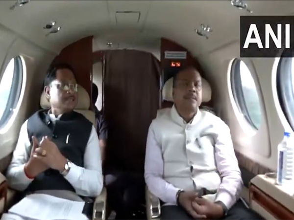 Chhattisgarh CM Vishnu Deo Sai conducts aerial survey of flood-affected areas in Bastar (Photo/ANI) Chhattisgarh CM Vishnu Deo Sai conducts aerial survey of flood-affected areas in Bastar (Photo/ANI)