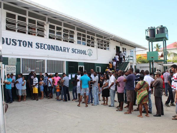 People line up to cast their votes in Guyana’s presidential elections in Georgetown (Photo/Reuters) People line up to cast their votes in Guyana’s presidential elections in Georgetown (Photo/Reuters)