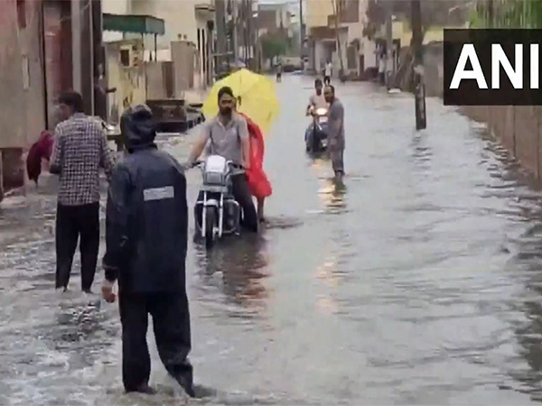 Haryana: Severe waterlogging seen in Ambala's residential areas following continuous rainfall. (Photo/ANI) Haryana: Severe waterlogging seen in Ambala's residential areas following continuous rainfall. (Photo/ANI)