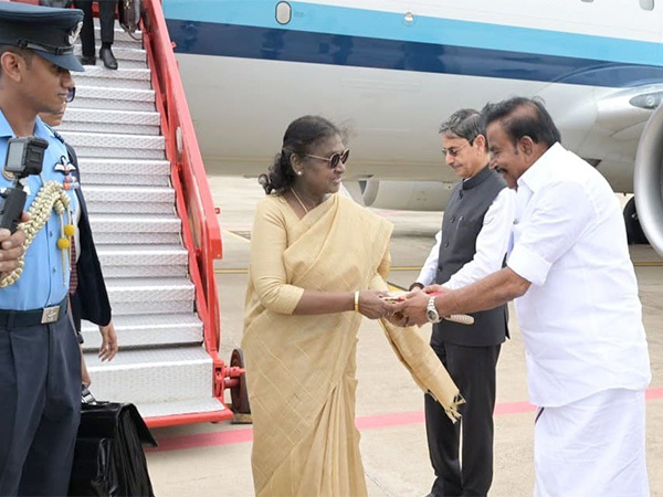 President Droupadi Murmu arrives at Trichy Airport. (Photo/DIPR) President Droupadi Murmu arrives at Trichy Airport. (Photo/DIPR)